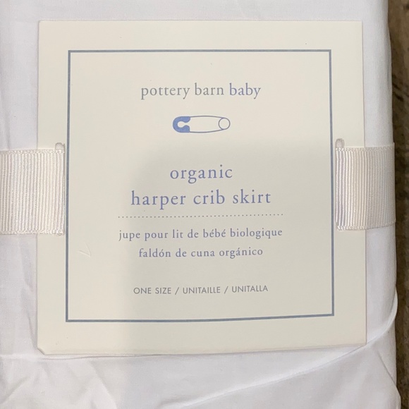 Harper Baby Bedding Crib Skirt (Pink/White) PBK - Picture 5 of 6